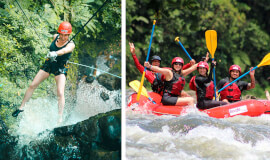 Private Arenal MAMBO COMBO Canyoning Rafting Tour