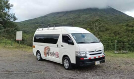 Adventure Connection between Guanacaste and La Fortuna tubing at Rio Celeste