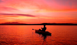 KAYAK FISHING AT ARENAL LAKE