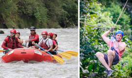 Altitude & Attitude Combo (Zipline + Rafting Class 2-3 Rio Balsa)