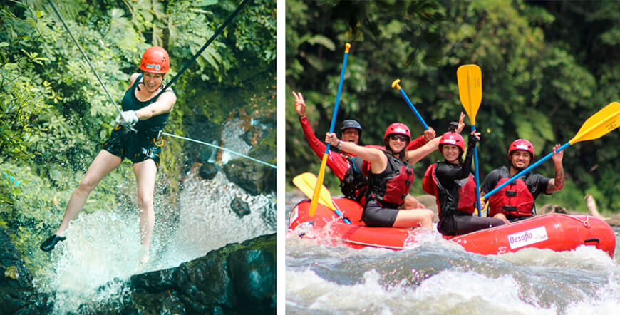 Arenal MAMBO COMBO Canyoning and Rafting